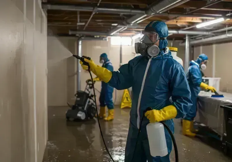 Basement Sanitization and Antimicrobial Treatment process in Barrington, IL