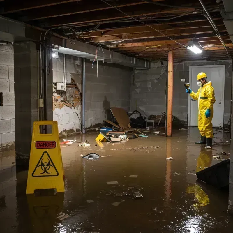 Flooded Basement Electrical Hazard in Barrington, IL Property